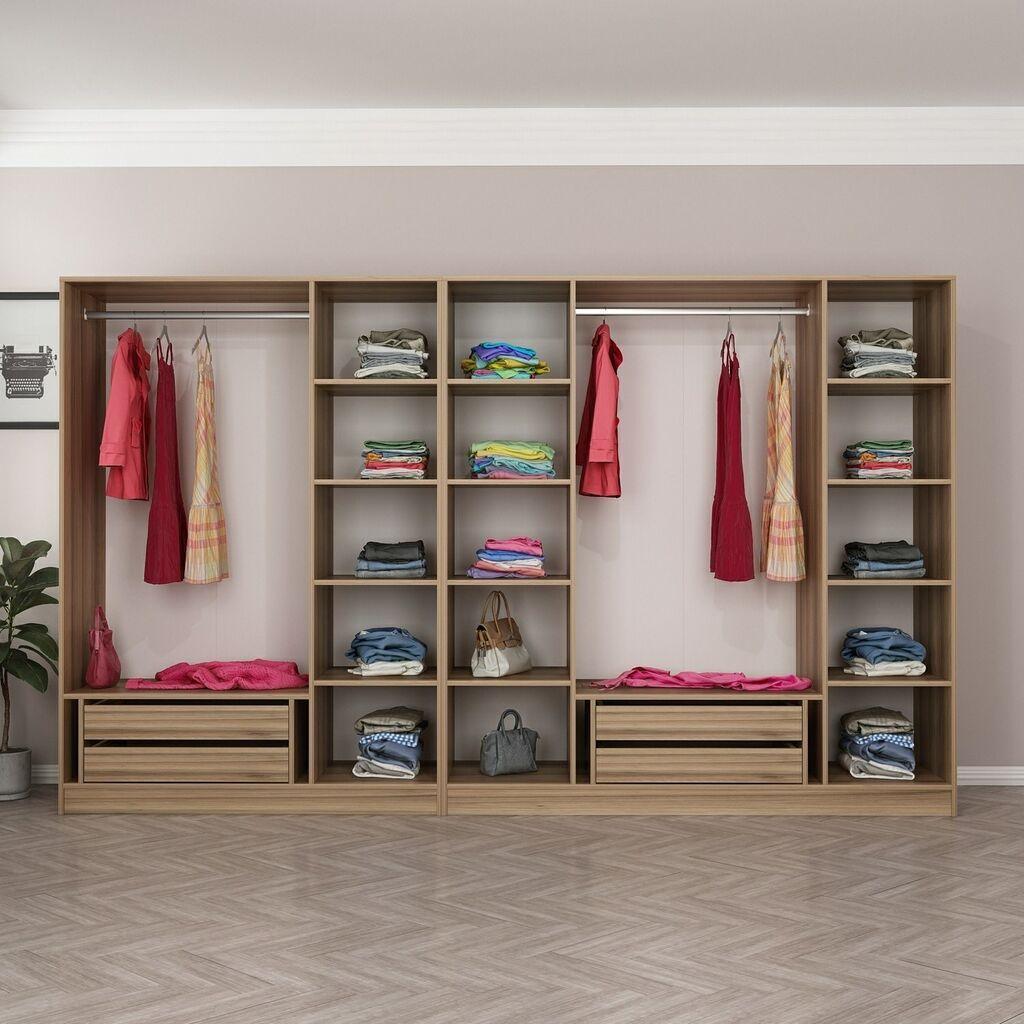 Hanah Home Garderober Kale-7543, 315x190x52 cm, Braon