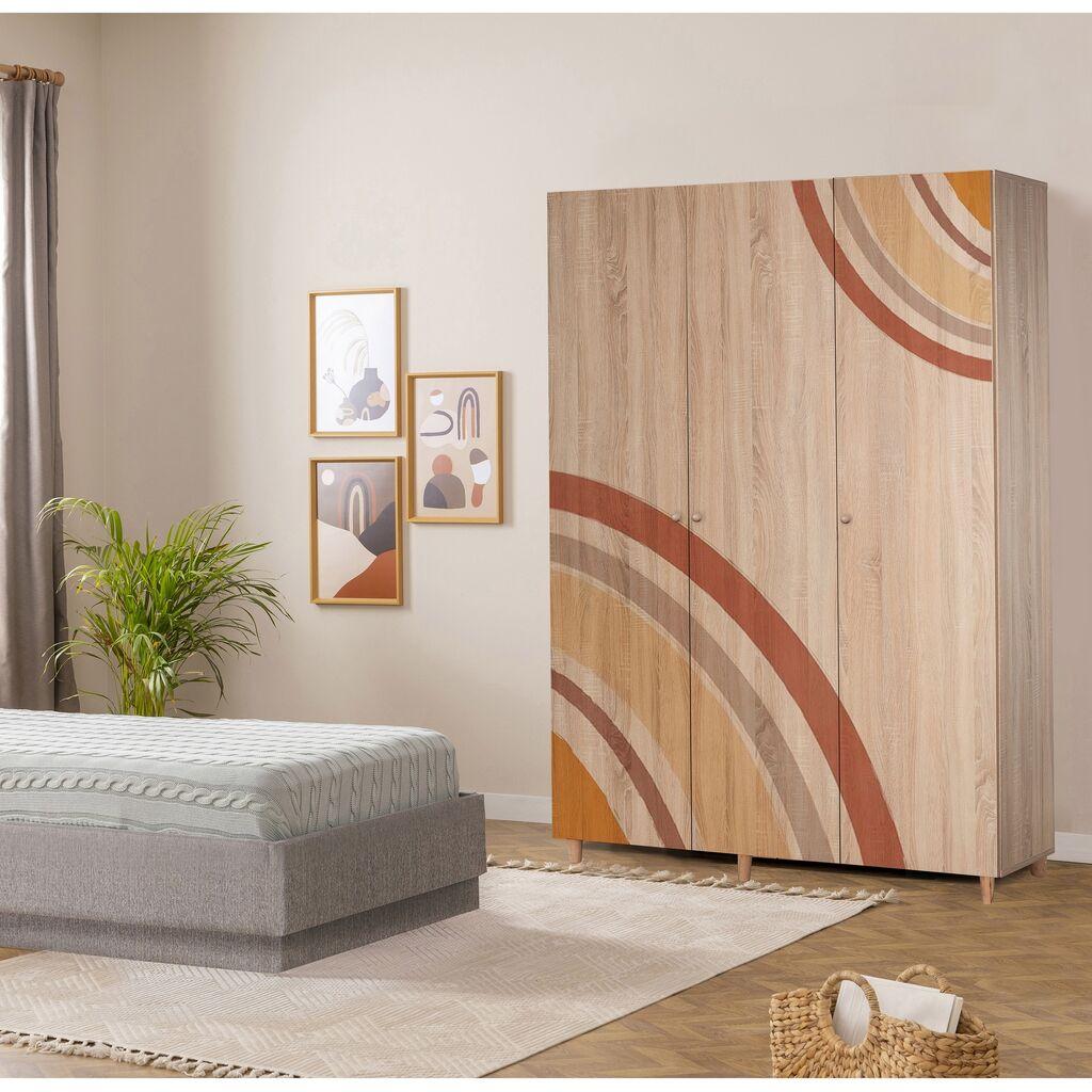 Hanah Home Garderober Lena 3-978, 135x192x52 cm, Šarena