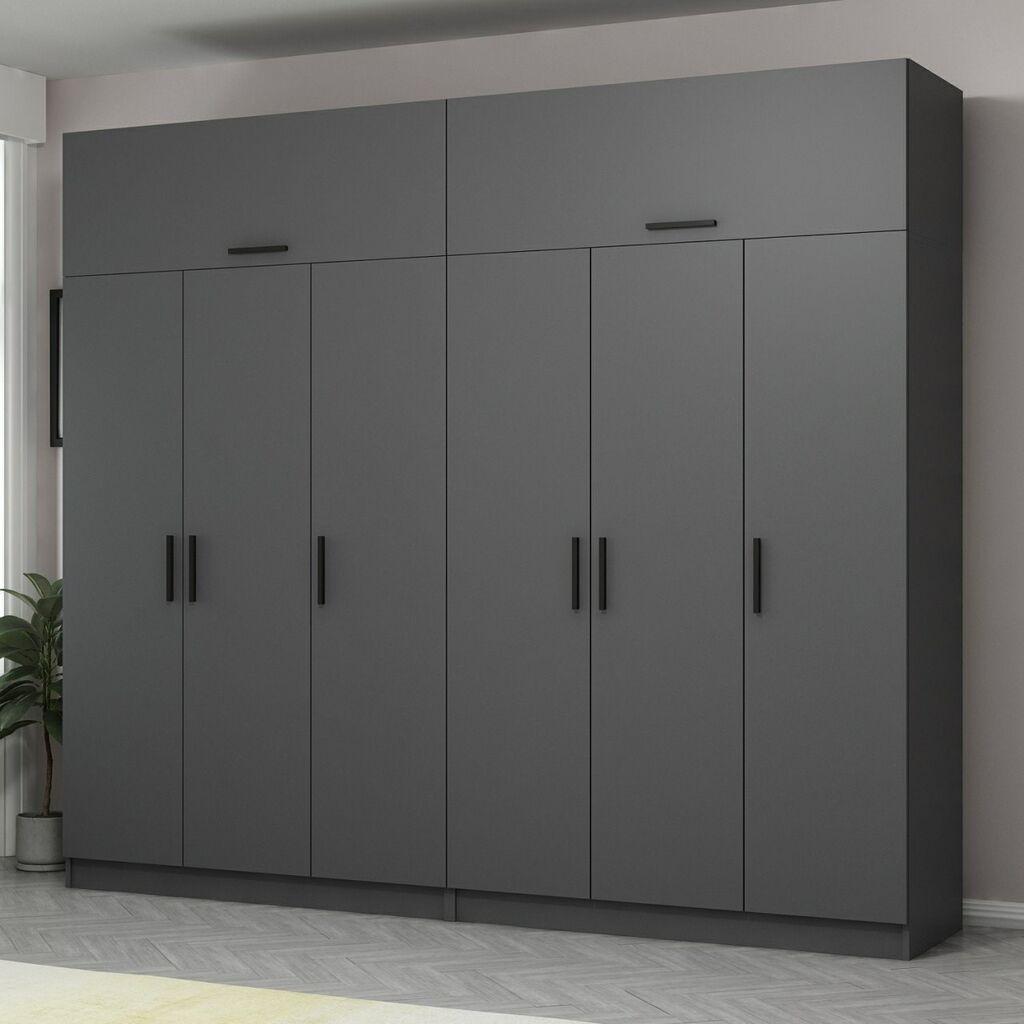 Hanah Home Garderober Kale-5267, 270x255x52 cm, Antracit