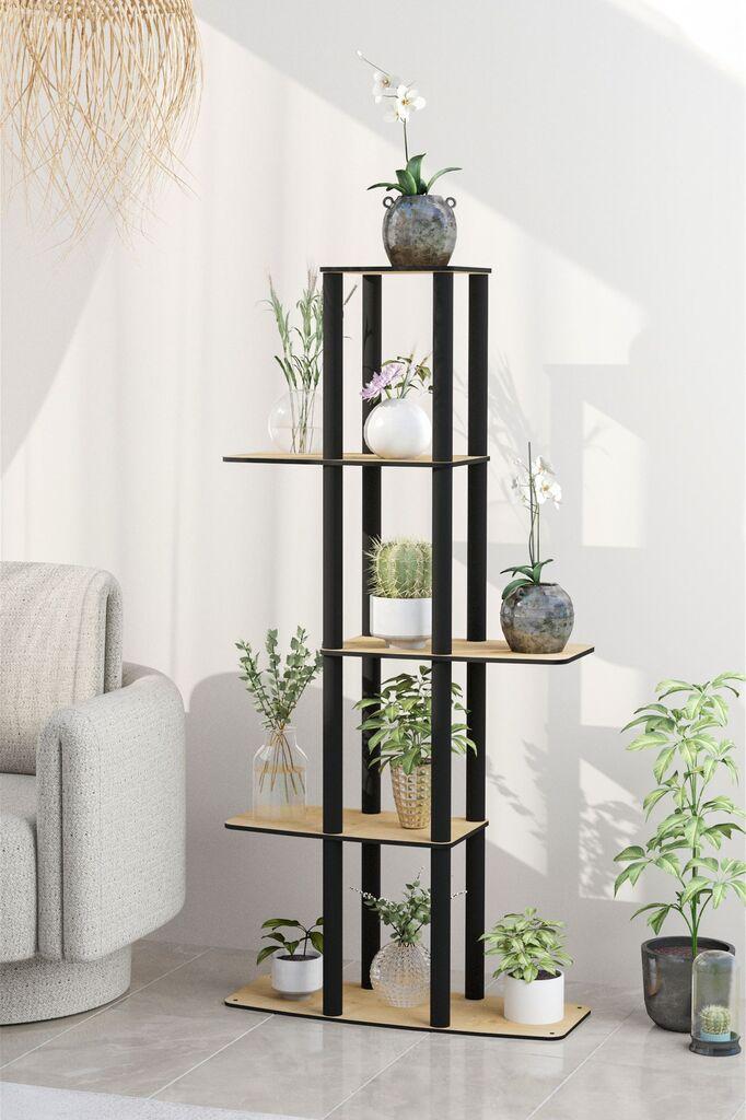 Hanah Home Stalak za cveće Gardenia, 20x60x140 cm, Crno-hrast