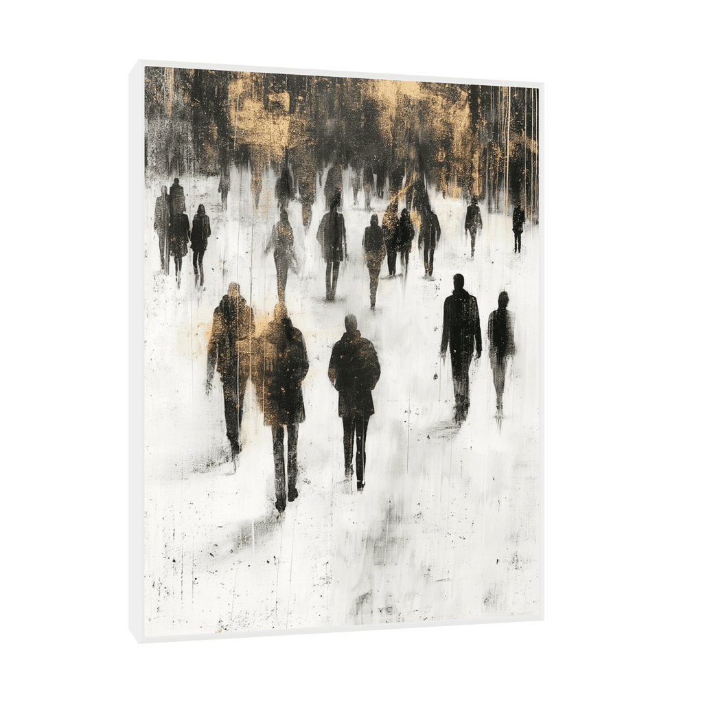 Canvas Slika na platnu Ljudi u magli, 30x40 cm, Sa ramom, Bela