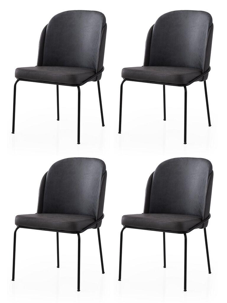 Hanah Home Set trpezarijskih stolica  Dore 195 V4, 4 komada,  Crni