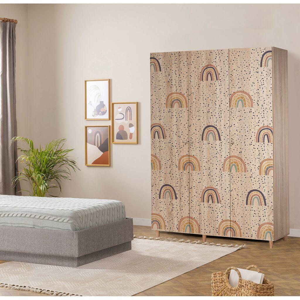 Hanah Home Garderober Lena 3-912, 135x192x52 cm, Šarena