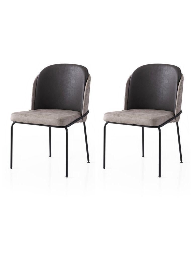 Hanah Home Set trpezarijskih stolica  Dore 196 V2, 2 komada,  Tamnosivi