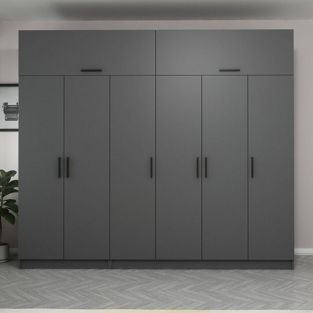 Hanah Home Garderober Kale-5266, 270x255x52 cm, Antracit