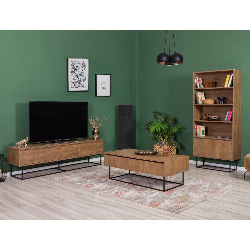 Hanah Home Set nameštaja za dnevnu sobu Laxus 26, Boje oraha