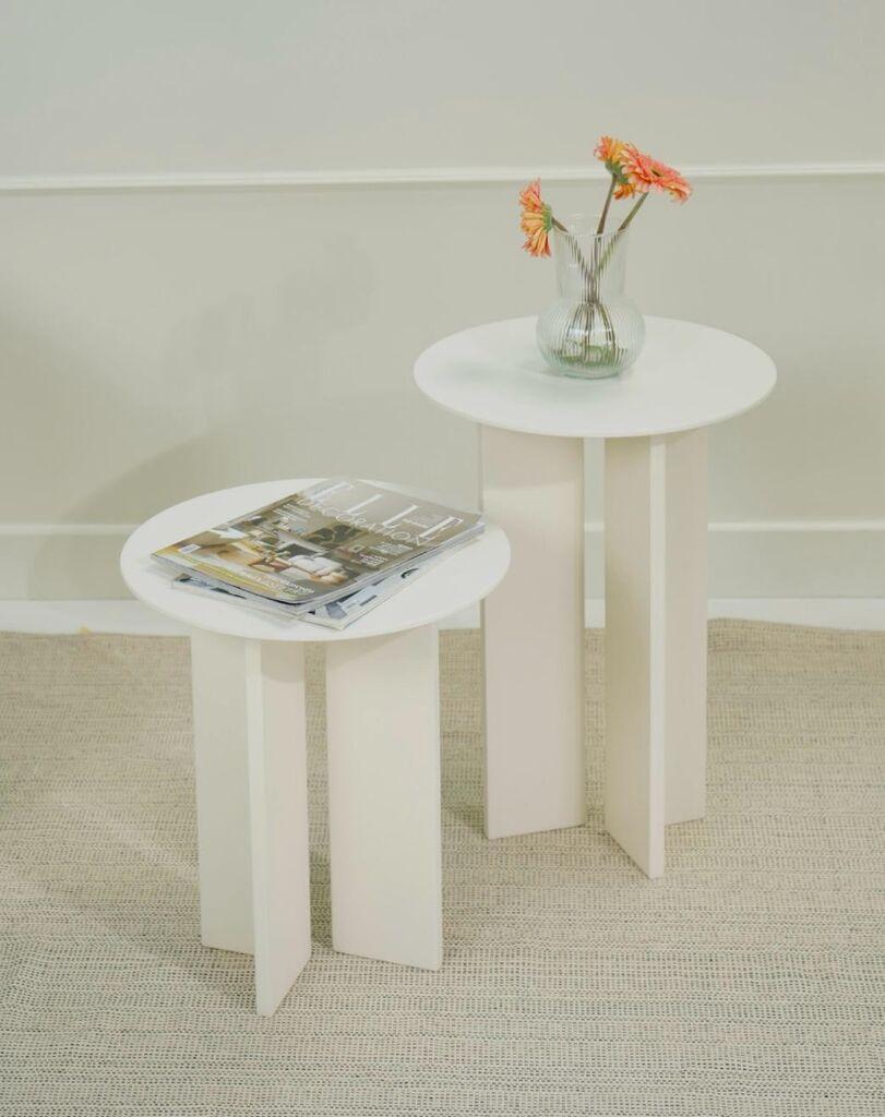 Hanah Home Set klub stolova Leo, 2 komada, Beli