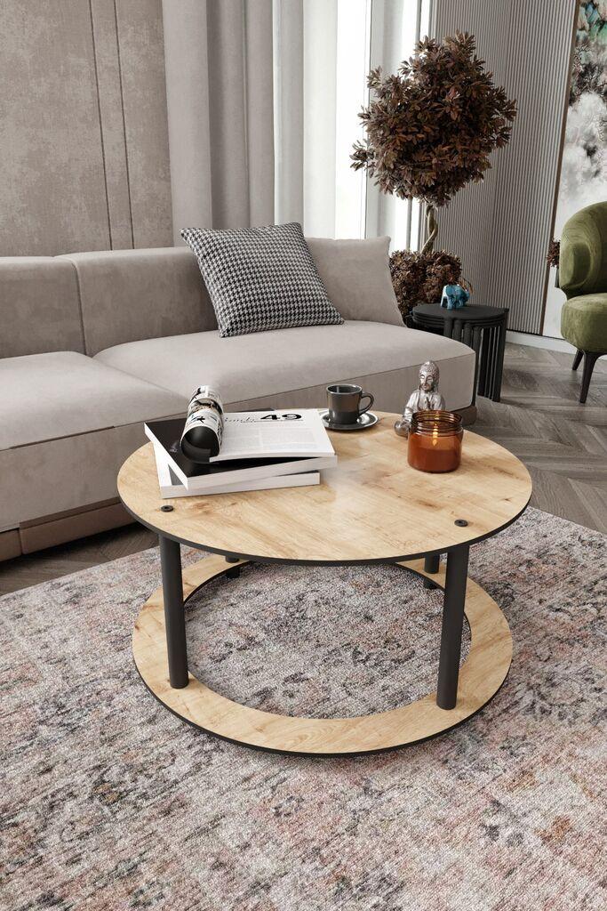 Hanah Home Klub sto Hole Round, 70x38x70 cm, Krem