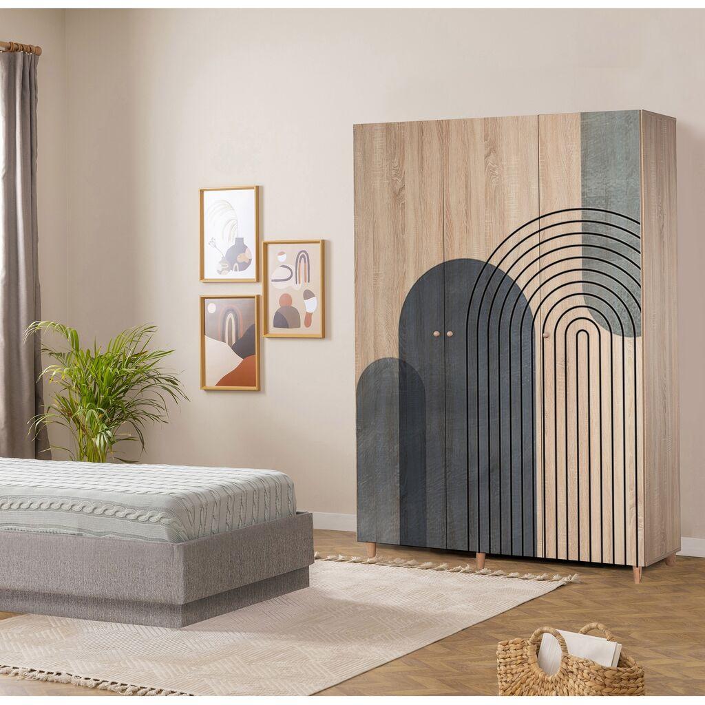 Hanah Home Garderober Lena 3-973, 135x192x52 cm, Šarena