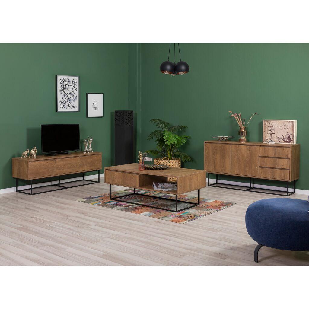 Hanah Home Set nameštaja za dnevnu sobu Laxus 14, Boje oraha