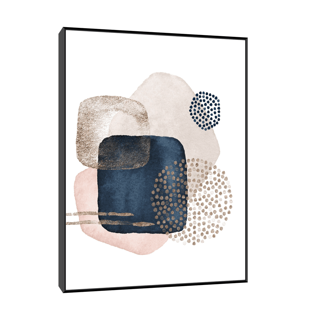 Canvas Slika na platnu Zlatna prašina II, 60x80 cm, Sa ramom, Crna