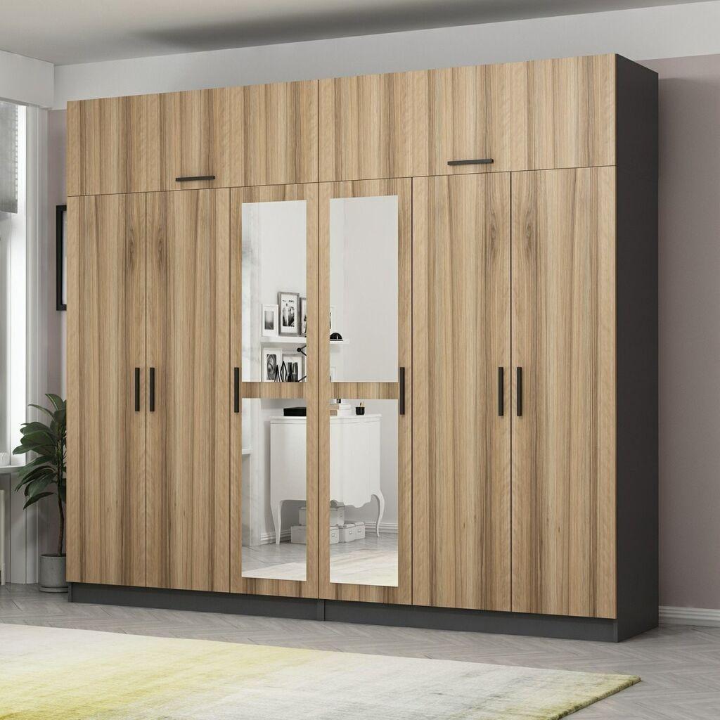 Hanah Home Garderober Kale-5216, 270x235x52 cm, Braon