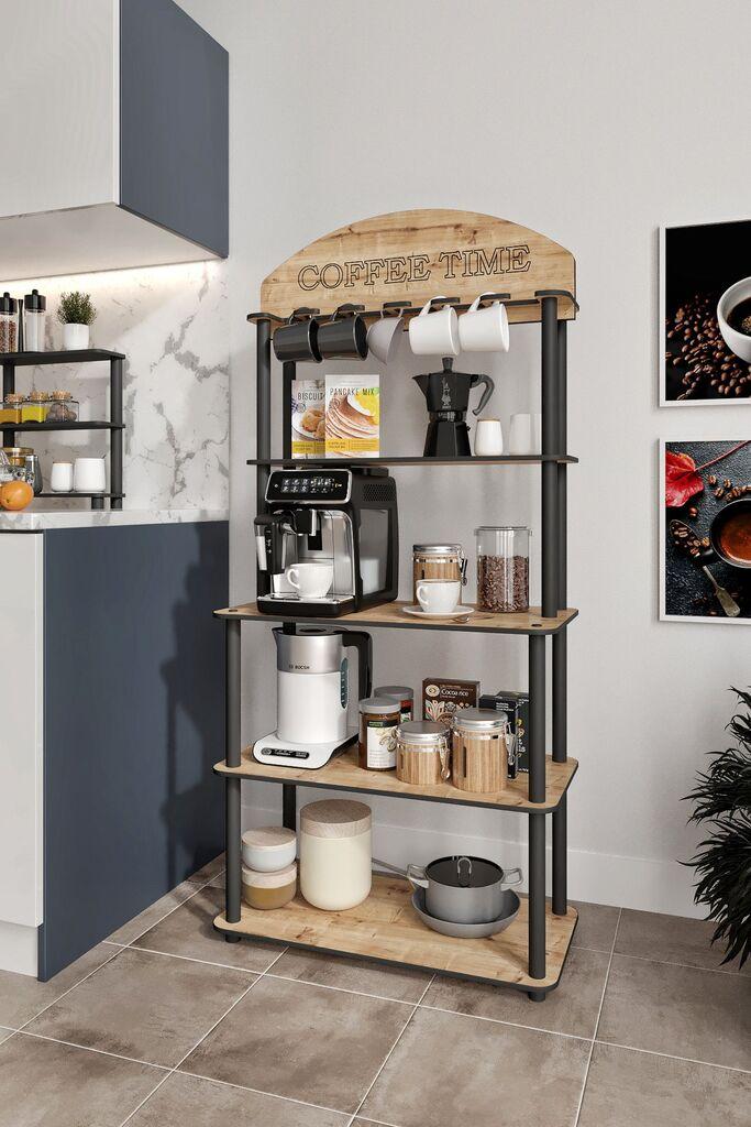 Hanah Home Polica za kafu Time, 34x69x140 cm,  Bež