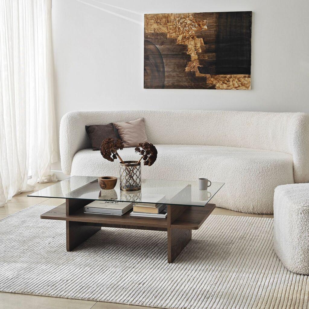 Hanah Home Klub sto Saga Rectangle, 105x35x65 cm, Braon