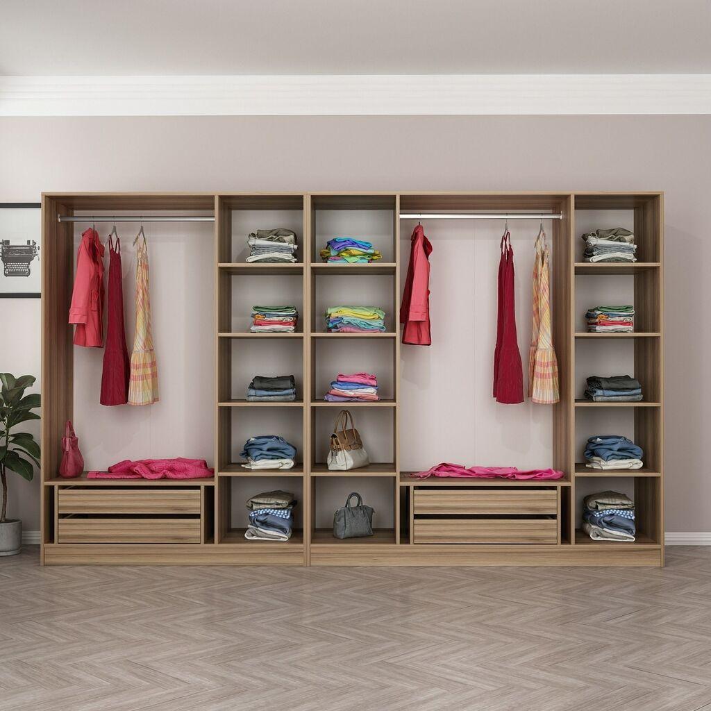 Hanah Home Garderober Kale-7673, 315x210x52 cm, Braon