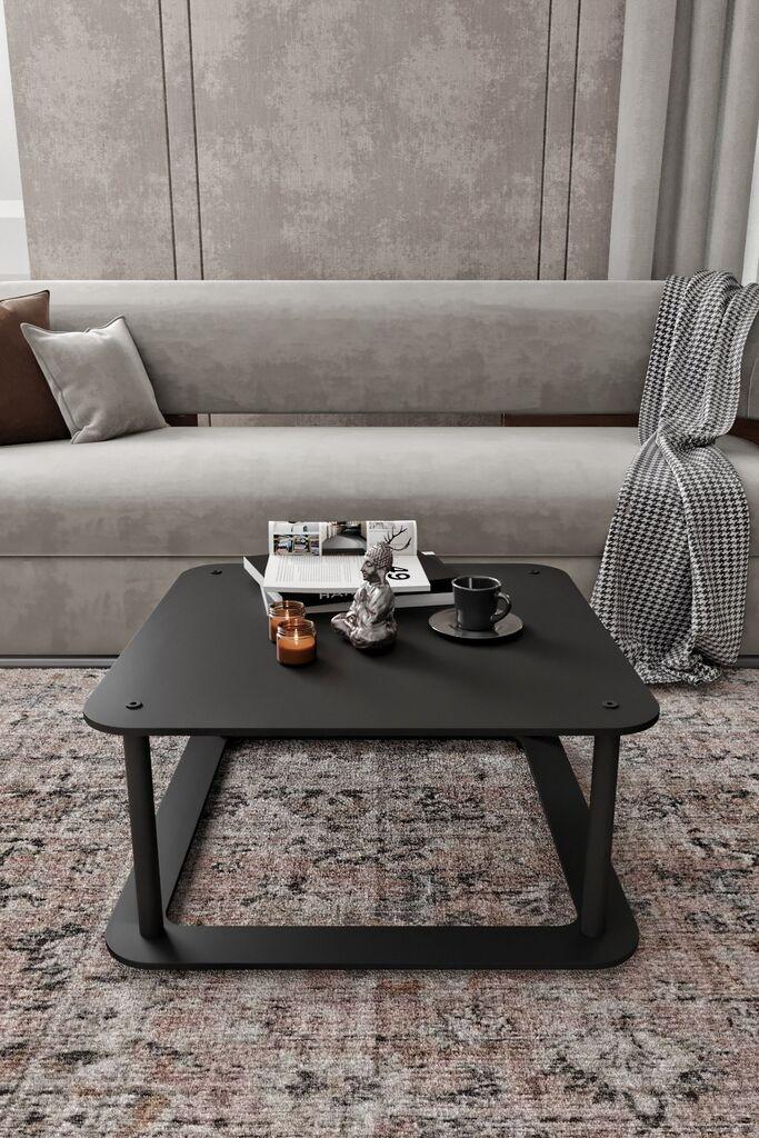 Hanah Home Klub sto Hole Square, 70x38x70 cm, Crni