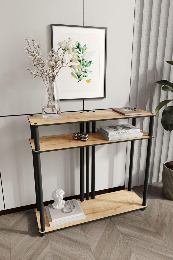 Hanah Home Komoda Garcia, 90x30x84 cm, Boja hrasta