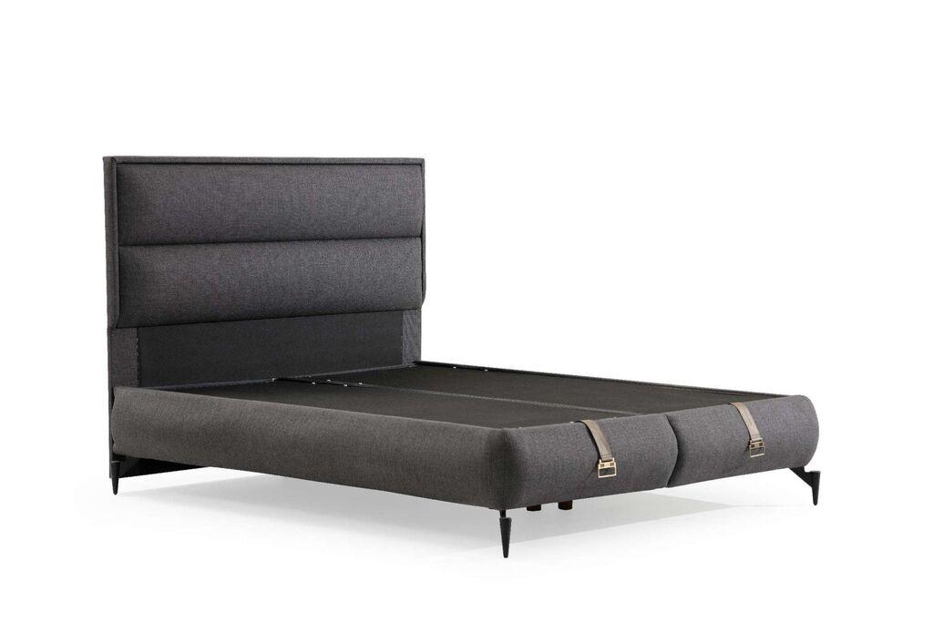 Hanah Home Ram za krevet Rise, 120x122x200 cm, Tamnosivi