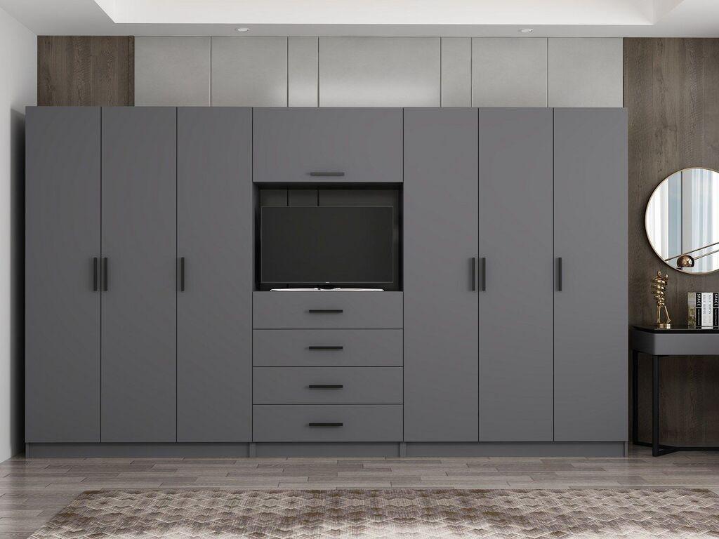 Hanah Home Garderober Minar Kale-7830, 360x210x52 cm, Antracit