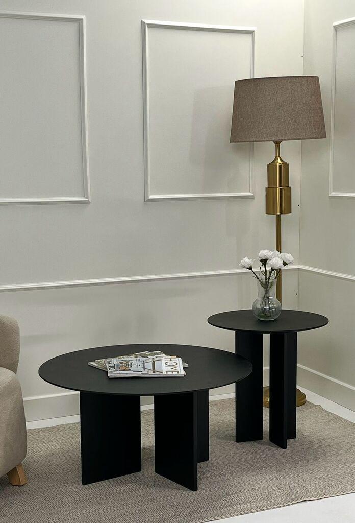 Hanah Home Set klub stolova Leo, 2 komada, Crni