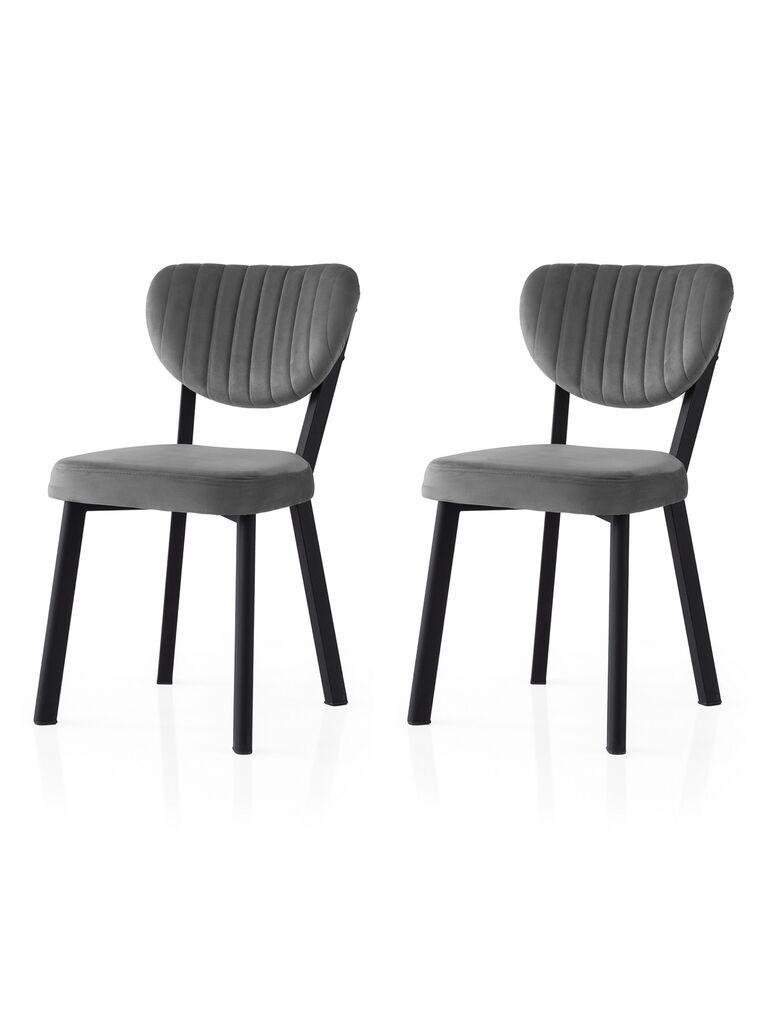 Hanah Home Set trpezarijskih stolica  Beta 839 V2, 2 komada,  Tamnosivi