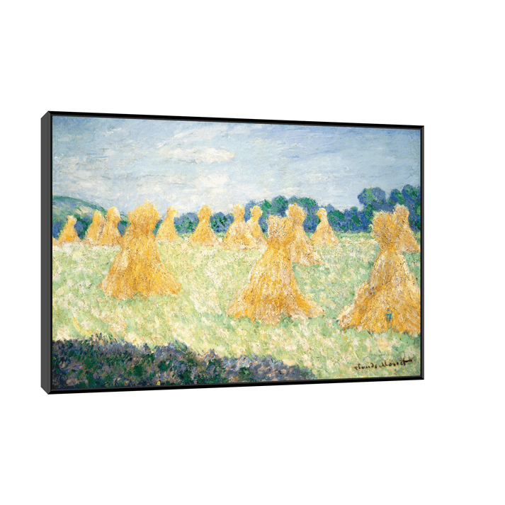 Canvas Slika na platnu The Young Ladies of Giverny, Claude Monet, Sa ramom, 45 x 30 cm, Crni