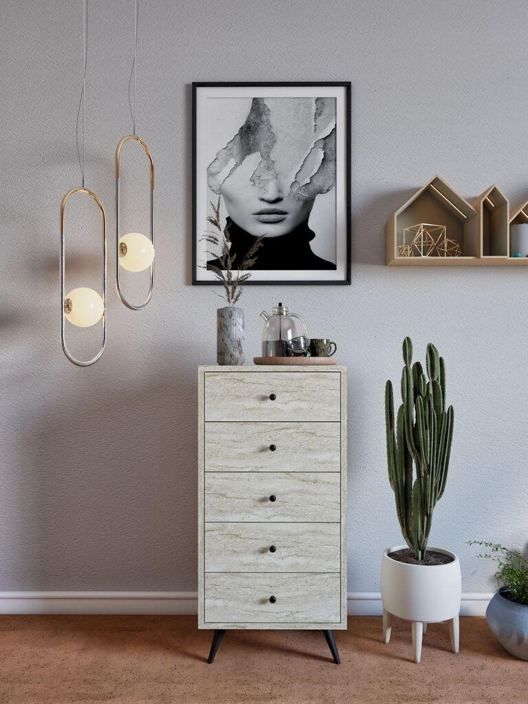 Hanah Home Komoda Frenzu, 50x103x40 cm, Krem