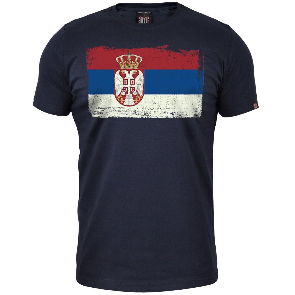 Muška majica kratkih rukava Srpska zastava-trobojka, Teget