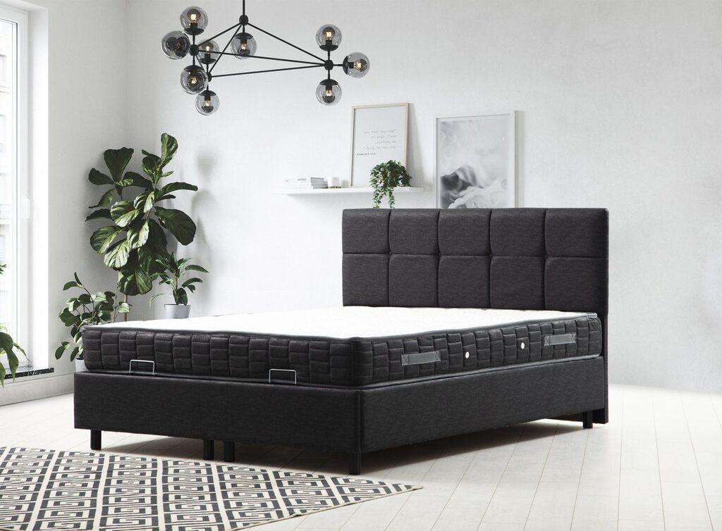 Hanah Home Krevet sa uzglavljem Vitalia, 90x114x190 cm, Antracit