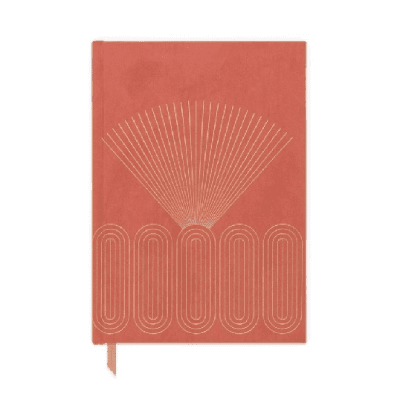 Kikkerland Agenda Suede Journal, Terakota