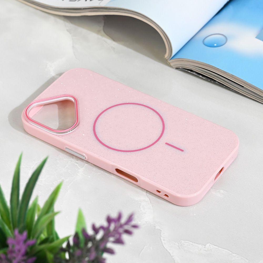 Maska za iPhone 17 6.3 Magsafe Sparkle Dust, Roze
