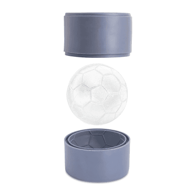 Kikkerland Set kalupa za led Football Ice Ball, 2 modle, Sivi