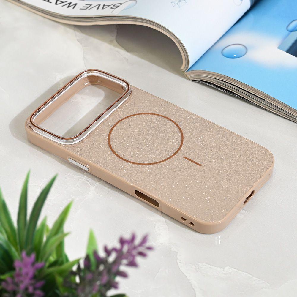 Maska za iPhone 17 Pro Max 6.9 Magsafe Sparkle Dust, Zlatne boje