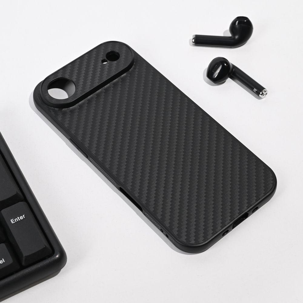 Carbon Fiber Maska za iPhone 17 Air 6.6, Crna