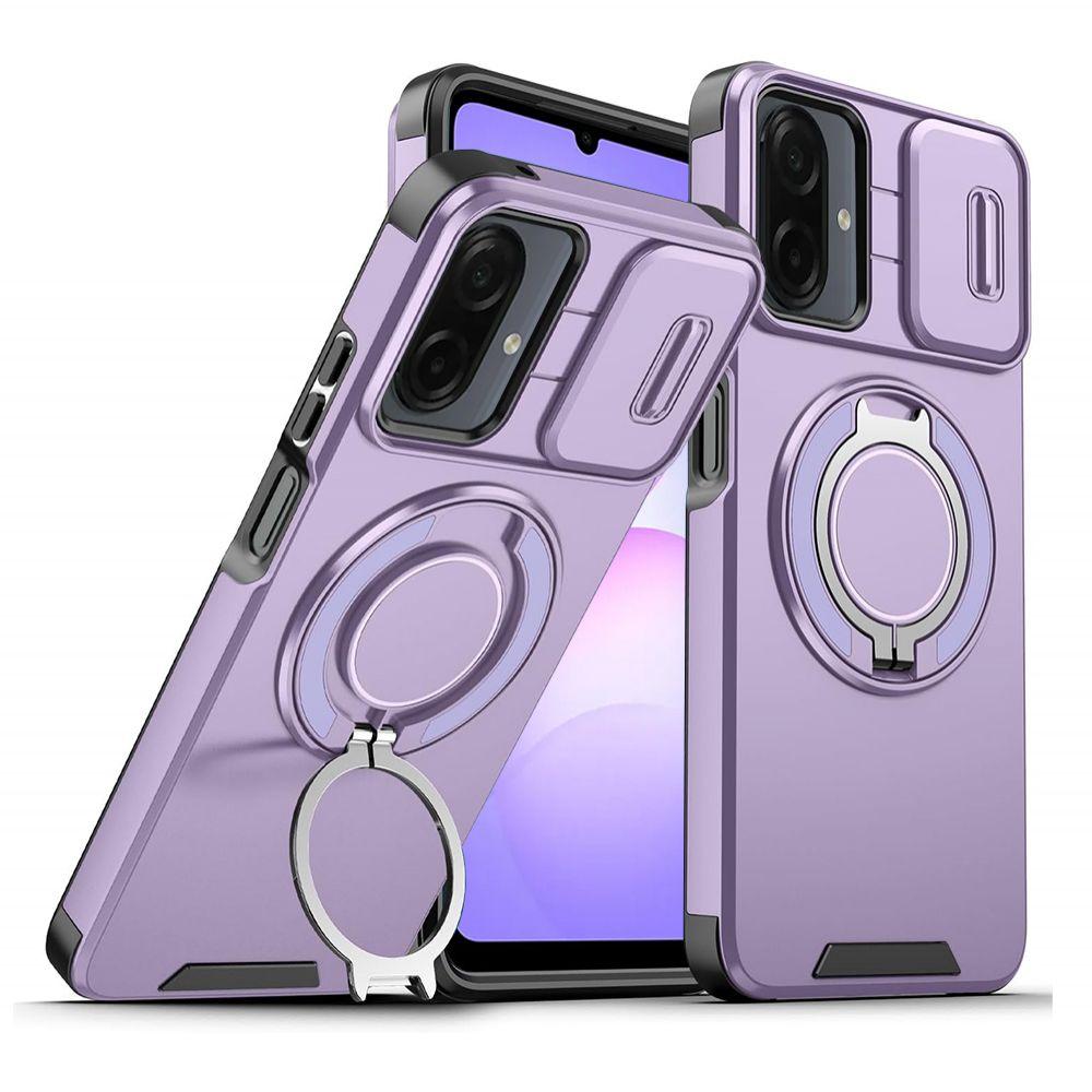 Maska za Samsung A075F Galaxy A07 CamShield Ring stand, Ljubičasta