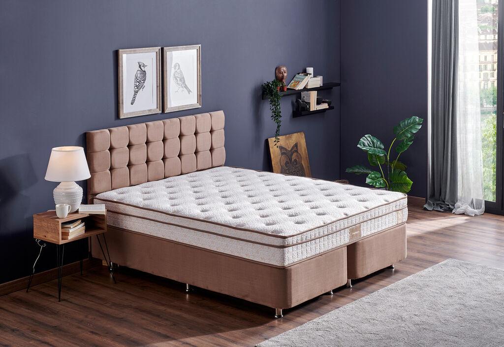 Hanah Home Krevet sa uzglavljem Helen, 120x100x200 cm, Smeđi