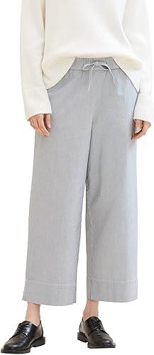 Tom Tailor 1041910 Ženske pantalone, Prugaste, Sive