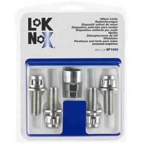 Locknox Set sigurnosnih šrafova za točak automobila, M12x1.25, Ključ 17  / 19
