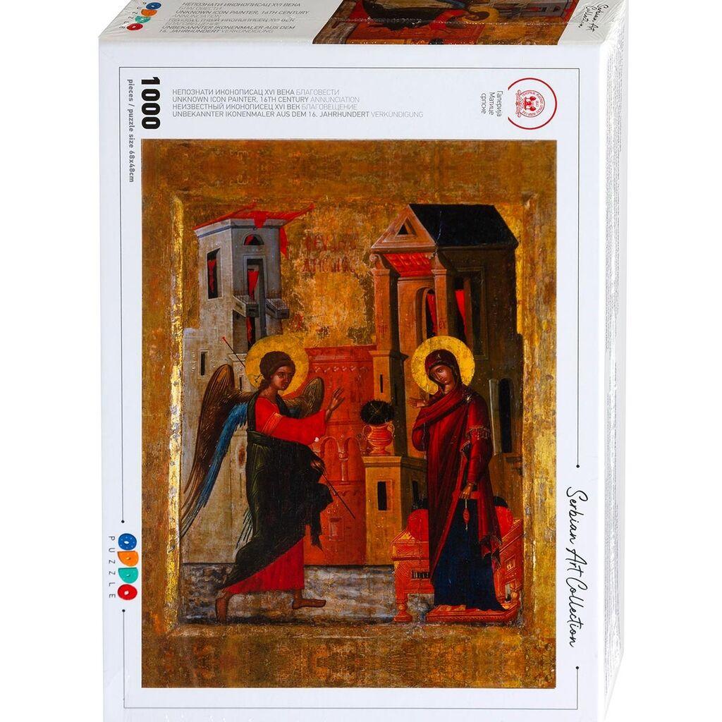 Oddo Puzzle Slagalica Nepoznati ikonopisac XVI vek - Blagovesti Puzzla Serbian Art Collection 960131, 1000 delova