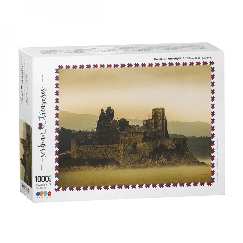 Oddo Puzzle Slagalica Manastir Hilandar u jutro Puzzles Serbian Treasures Collection 960544, 1000 delova