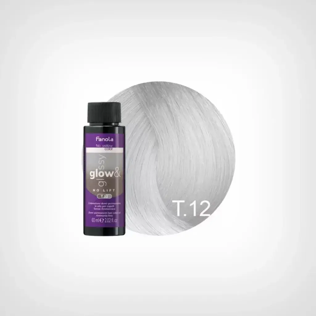 Fanola Toner za kosu Glow &Glossy T.12 Ash/Violet, 60 ml