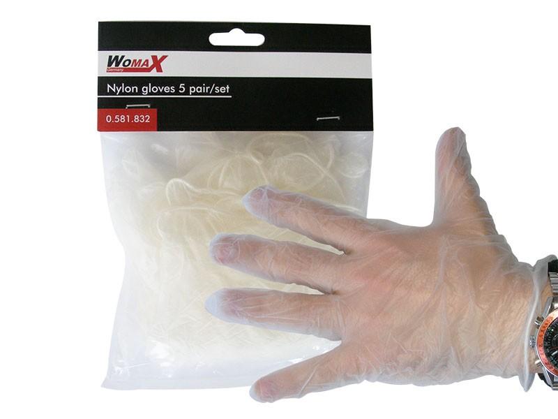 WOMAX Jednokratne PVC rukavice, 5 pari