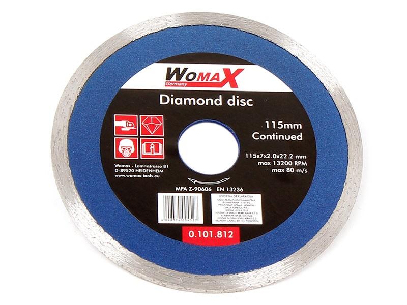 WOMAX Dijamantska rezna ploča, FI115mm