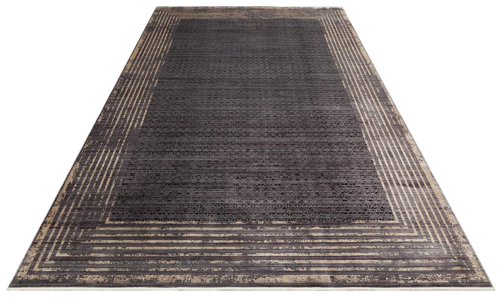 Conceptum Hypnose Tepih 100x200cm Antracit-Zlatni