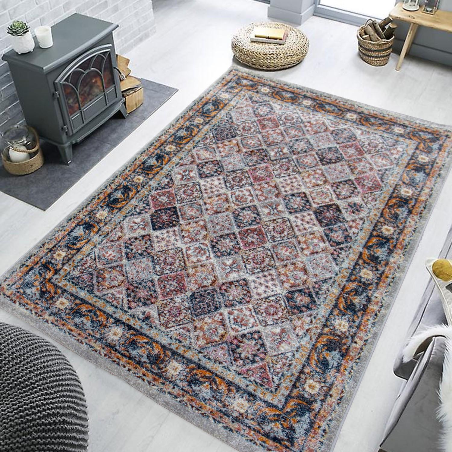 Conceptum Hypnose Tepih 80x150cm Krem-Plavi
