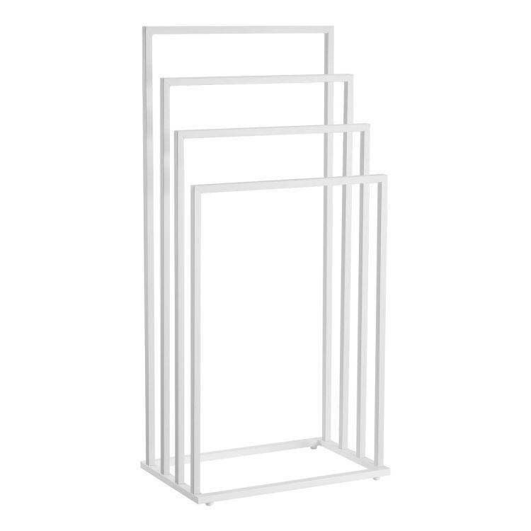 Oskar Samostojeći držač za peškire sa 4 šipke, 93.5x45cm, Beli