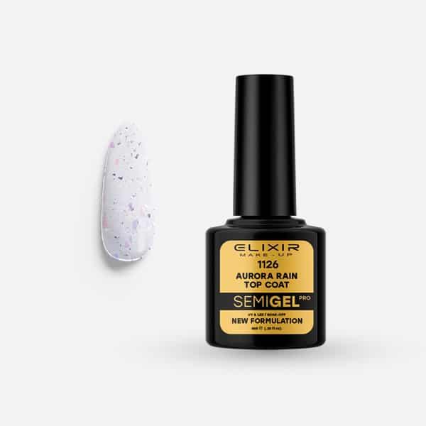 Elixir Završni sjaj Semi Top Coat 1126, Aurora Rain, 8ml