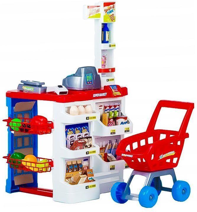 Eco Toys Set za igru Supermarket za decu sa dodacima, 47 komada