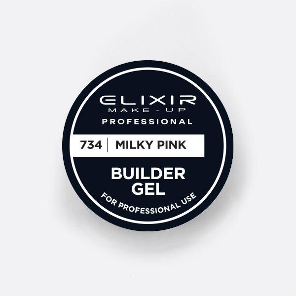 Elixir Builder gel za nokte 734, Milky Pink, 30g