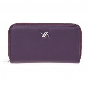 Verde Ženski novčanik 1387, Sa dva zipa, 18.5 x 3 x 10 cm, Ljubičasti